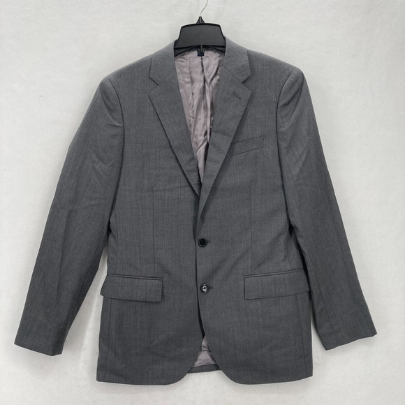J.Crew Ludlow Slim Fit Suit Jacket Blazer Mens 38R Gray Wool Loro Piana Vented
